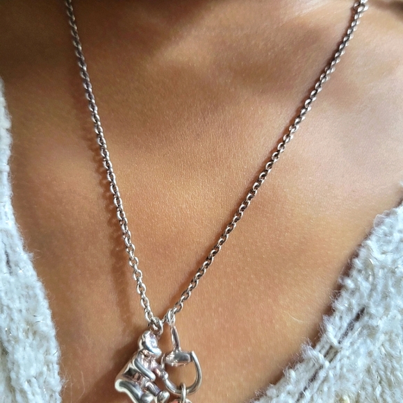 GUCCI STERLING 925 TEDDY BEAR ADJUSTABLE NECKLACE - Picture 5 of 8